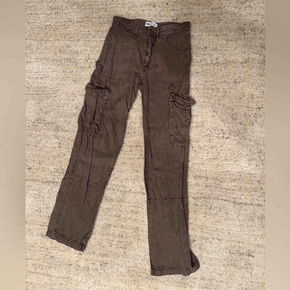 Zara Brown Cargo Pants
